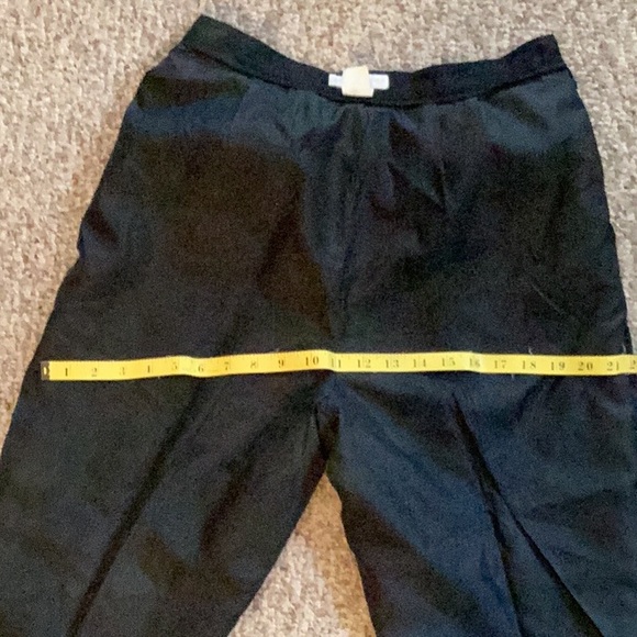 LINEN  Vintage 13” High Waist BLACK  Pants Side Zip Black Sz 8  Annie ALEXANDER - Picture 3 of 14